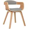 vidaXL Chaise à manger Taupe Bois courbé et tissu
