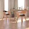 vidaXL Chaises à manger lot de 2 noir bois courbé et similicuir
