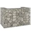 vidaXL Mur en gabion pour poubelles Acier galvanisé 180x100x110 cm