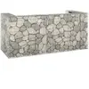 vidaXL Mur en gabion pour poubelles Acier galvanisé 254x100x110 cm