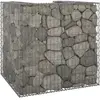 vidaXL Mur en gabion pour poubelle Acier galvanisé 110x100x110 cm