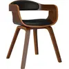 vidaXL Chaise à manger Noir Bois courbé et similicuir