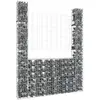 vidaXL Panier de gabion en forme de U avec 2 poteaux Fer 140x20x200 cm