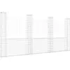 vidaXL Panier de gabion en forme de U avec 4 poteaux Fer 380x20x200 cm