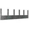 vidaXL Panier de gabion en forme de U avec 6 poteaux Fer 620x20x200 cm