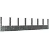vidaXL Panier de gabion en forme de U avec 8 poteaux Fer 860x20x200 cm