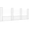 vidaXL Panier de gabion en forme de U avec 4 poteaux Fer 380x20x150 cm
