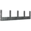 vidaXL Panier de gabion en forme de U avec 5 poteaux Fer 500x20x150 cm
