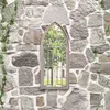 vidaXL Miroir de jardin Sable 70x30 cm Fer pour utilisation extérieure