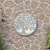 vidaXL Miroir de jardin Sable 40x2,5cm Fer Rond utilisation extérieure