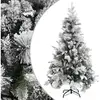 vidaXL Sapin de Noël à flocons de neige et pommes de pin 195 cm PVC/PE