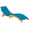 vidaXL Chaise longue de jardin avec coussin Bois d'acacia solide