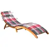 vidaXL Chaise longue de jardin avec coussin Bois d'acacia solide