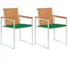 VIDAXL Chaises de jardin avec coussins 2 pcs Acacia solide et acier