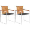 vidaXL Tuinstoelen 2 st met kussens massief acaciahout en staal3061488