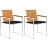 VIDAXL Chaises de jardin avec coussins 2 pcs Acacia solide et acier