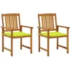 vidaXL Chaises de jardin avec coussins 2 pcs Bois d'acacia massif