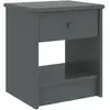 vidaXL Table de chevet Gris foncé 35x30x40 cm Bois de pin massif