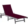 vidaXL Chaise longue de jardin avec coussin Gris Bois d'acacia solide