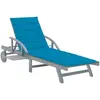 vidaXL Chaise longue de jardin avec coussin Bois d'acacia solide