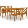 vidaXL Ensemble à manger de jardin 5 pcs Bois d'acacia solide