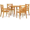 vidaXL Ensemble à manger de jardin 5 pcs Bois d'acacia solide