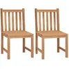 vidaXL Chaises de jardin 2 pcs Bois de teck solide