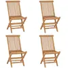 Minkurow - Chaises de jardin pliables 4 pcs Bois de teck massif vidaXL - n/a
