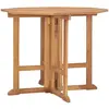 vidaXL Table à dîner pliable de jardin 90x90x75 cm Bois de teck solide