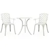 vidaXL Ensemble de bistro 3 pcs Aluminium coulé Blanc