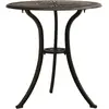 vidaXL Table de jardin Bronze 62x62x65 cm Aluminium coulé