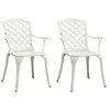vidaXL Chaises de jardin 2 pcs Aluminium coulé Blanc