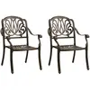 vidaXL Chaises de jardin 2 pcs Aluminium coulé Bronze