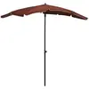 vidaXL Parasol de jardin avec mât 200x130 cm Terre cuite