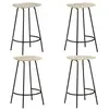 vidaXL Tabourets de bar lot de 4 bois de manguier massif