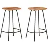 vidaXL Tabourets de bar lot de 2 bois d'acacia solide