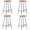 vidaXL Tabourets de bar lot de 4 bois d'acacia solide