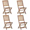 vidaXL Chaises pliables d'extérieur 4 pcs Bois d'acacia solide