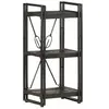 Bibliothèque à 3 niveaux Noir 40x30x80 cm Bois de manguier Vidaxl Noir