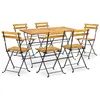 vidaXL Ensemble à manger d'extérieur pliable 7pcs Bois d'acacia solide