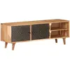 vidaXL Meuble TV 115x30x39 cm Bois d'acacia massif