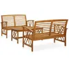 vidaXL Salon de jardin 3 pcs Bois d'acacia solide