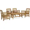 vidaXL Salon de jardin 5 pcs Bois d'acacia massif
