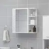 vidaXL Armoire à miroir de bain Blanc 62,5x20,5x64 cm Aggloméré