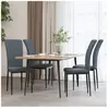vidaXL Chaises à manger lot de 4 Gris foncé Velours