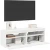 vidaXL Meubles TV avec lumières LED 2 pcs Blanc 60x35x40 cm