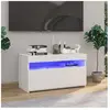 vidaXL Meuble TV avec lumières LED Blanc brillant 75x35x40 cm
