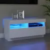 vidaXL Meuble TV avec lumières LED blanc 80x35x40 cm