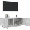 vidaXL Meuble TV Gris béton 100x35x40 cm Aggloméré