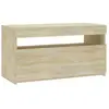 vidaXL Meuble TV avec lumières LED Chêne sonoma 75x35x40 cm